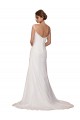 V-Neck Sheath Chiffon Wedding Dress with Straps