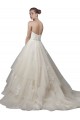 Strapless Ball Gown Tulle Wedding Dress with Lace Appliques