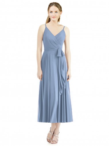 Short Tea Length Chiffon Bridesmaid Dress