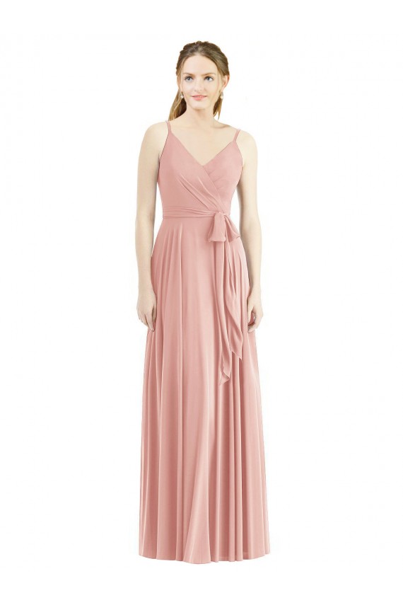 Romantic Full length Long Chiffon Bridesmaid Dress