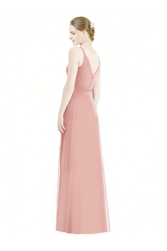 Romantic Full length Long Chiffon Bridesmaid Dress