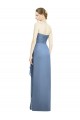 Strapless Full-Length Chiffon Bridesmaid Dress with Front Slit