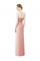 Strapless Sweetheart Long Chiffon Wrap Bridesmaid Dress