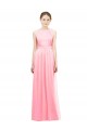 Sleek Halter Neck Chiffon Bridesmaid Dress 