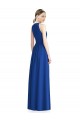 Draped Keyhole Long Chiffon Bridesmaid Dress