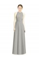 Draped Keyhole Long Chiffon Bridesmaid Dress