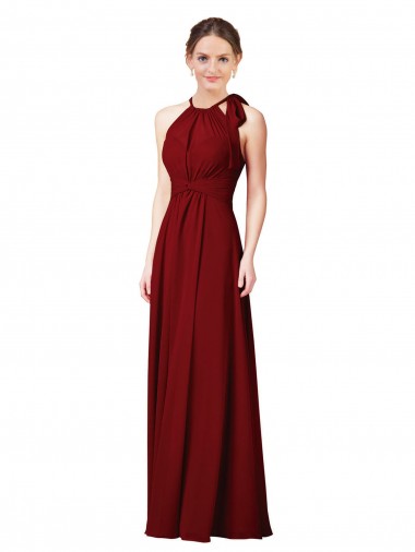 Luxe Chiffon Bridesmaid Dress with Open Slit In the Back