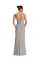 Long Chiffon A-Line Bridesmaid Dress with Criss-Cross Draped Bodice