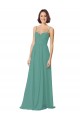 Spaghetti Straps Sweetheart A-Line Chiffon Bridesmaid Dress