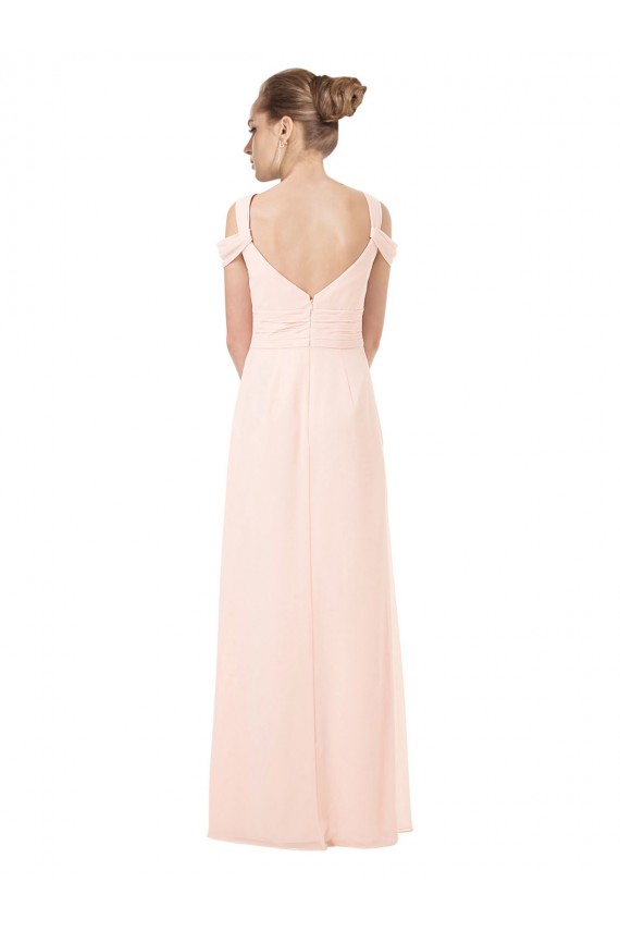 Chiffon Sweetheart Bridesmaid Dress with An Illusion Overlay