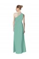 Long Chiffon One Shoulder Full Length Bridesmaid Dress