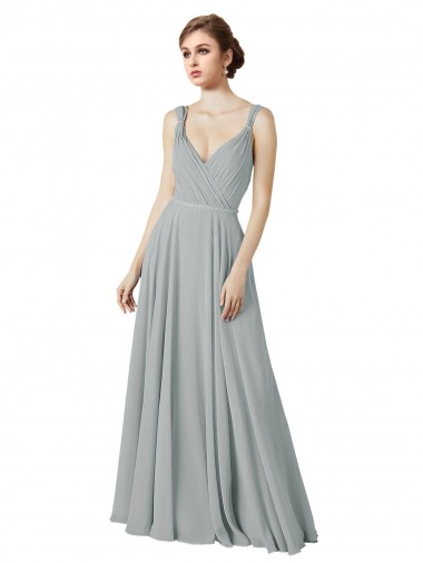 Figure Flattering Chiffon Bridesmaid Dress with Beaded Detail