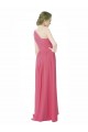 One Shoulder Chiffon Bridesmaid Dress with Asymmetrical Ruched Bodice