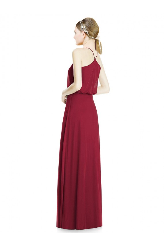 Full Length V-Neck A-Line Chiffon Boho Bridesmaid Dress