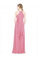 Halter Neck Keyhole A-Line Chiffon Bridesmaid Dress