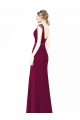 Slim Chiffon Bridesmaid Dress with Embellished Capped Sleeves