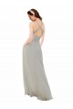 Chiffon Bridesmaid Dress with Ruched Draped Bodice