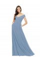 Chiffon Bridesmaid Dress with Classic Off the Shoulder Neckline