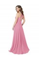 Chiffon Bridesmaid Dress / Prom Dress with Keyhole Front