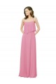 Spaghetti Strap Chiffon Bridesmaids Dress with Ruffle Overlay