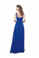 Square Neck A-Line Long Floor Length Chiffon Bridesmaid Dress