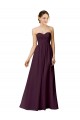 Strapless Chiffon Bridesmaid Dress with Criss Cross Shirred Bodice