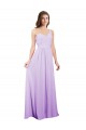 Draped One Shoulder A-Line Long Chiffon Bridesmaid Dress