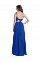 Draped High Low Chiffon Bridesmaid Dress with Cross Over Bodice