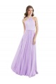 Halter Chiffon A-Line Bridesmaid Dress with Flounce Back