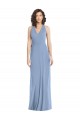 V-Neck Halter Back Straps Chiffon Formal Bridesmaid Dress