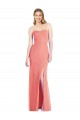 Strapless Chiffon Trumpet Bridesmaid Dress with Front Slit