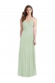 Ruffled Strap Cutout Wrap Maxi Chiffon Bridesmaid Dress