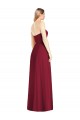 Strapless Notch Chiffon Maxi Bridesmaid Dress