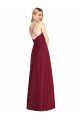 Criss Cross Back A-Line Chiffon Maxi Bridesmaid Dress