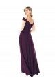 Classic Off the Shoulder Draped Chiffon Bridesmaid Dress