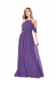 Cold Shoulder Flutter Sleeves Chiffon Bridesmaid Dress