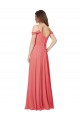 Draped Off the Shoulder Straps Chiffon Bridesmaid Dress