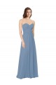 Chiffon A-Line Wraparound Draping Long Bridesmaid Dress