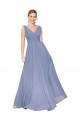 Floor Length High Neck V-Back Chiffon Bridesmaid Dress / Formal Prom Dress