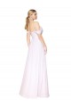 Off the Shoulder Long Full Length Chiffon Bridesmaid Dress / Formal Prom Dress