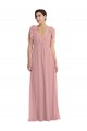 Empire Waist Long Halter Maxi Bridesmaid Dress