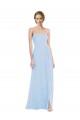 Strapless Sweetheart Maxi Bridesmaid Dress with Pleated Front Slit