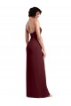 Sleek Straight Neckline Chiffon Bridesmaid Dress with Spaghetti Straps and High Side Slit