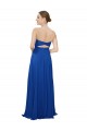 Strapless Sweetheart Draped Chiffon Bridesmaid Dress