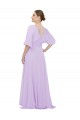 Chiffon Bridesmaid Dress with Ruched Waist