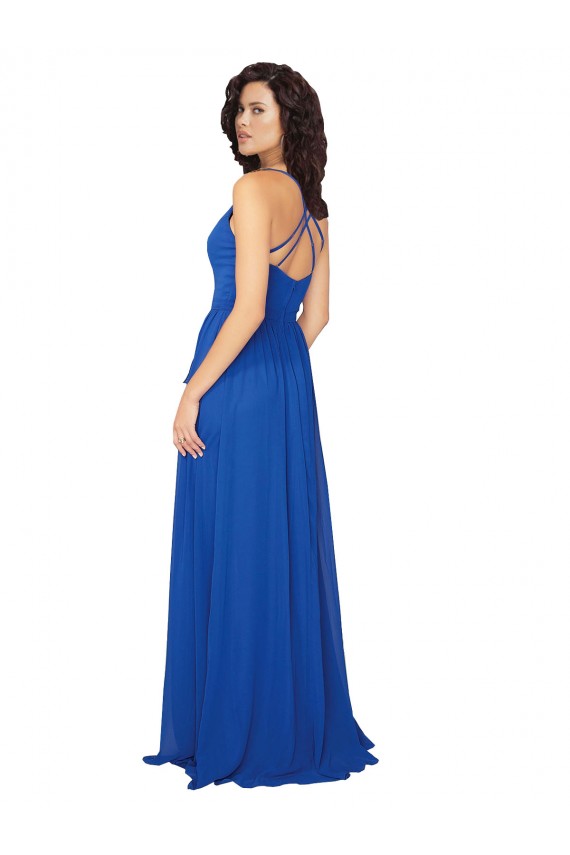 Chiffon Bridesmaid Dress with Strappy Back