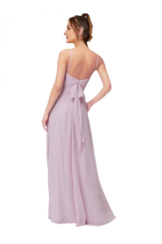 Sweetheart Tie-Back Chiffon Bridesmaid Dress