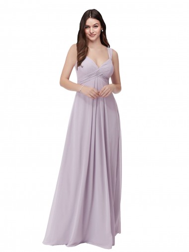 Draped Chiffon Bridesmaid Dress with Sash