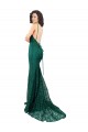 Black Tie Sleek Fishtail Shaped Long Lace Bridesmaid Dress / Prom Dress