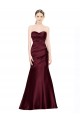 Mermaid Sweetheart Soft Formal Satin Bridesmaid Dress / Prom Dress with Pleats